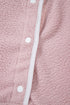 Plush Textured Sherpa Fleece Snap Button Pullover