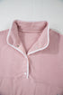 Plush Textured Sherpa Fleece Snap Button Pullover