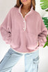 Plush Textured Sherpa Fleece Snap Button Pullover