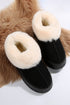 Plush Trim Suede Texture Thick Sole Snow Boots