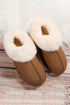 Plush Trim Suede Texture Thick Sole Snow Boots