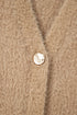Plush V Neck Button Front Long Sleeve Pocketed Cardigan