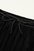 Plush Velour High Waisted Wide Leg Drawstring Pants