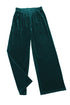 Plush Velour High Waisted Wide Leg Drawstring Pants