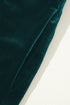 Plush Velour High Waisted Wide Leg Drawstring Pants