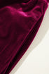 Plush Velour High Waisted Wide Leg Drawstring Pants