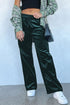 Plush Velour High Waisted Wide Leg Drawstring Pants