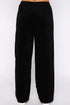 Plush Velour High Waisted Wide Leg Drawstring Pants