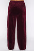 Plush Velour High Waisted Wide Leg Drawstring Pants