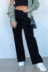 Plush Velour High Waisted Wide Leg Drawstring Pants