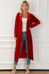 Plush Velvet Shawl Collar Open Front Duster Cardigan