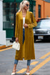 Plush Velvet Shawl Collar Open Front Duster Cardigan