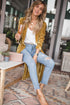 Plush Velvet Shawl Collar Open Front Duster Cardigan
