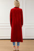 Plush Velvet Shawl Collar Open Front Duster Cardigan