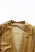 Plush Velvet Shawl Collar Open Front Duster Cardigan