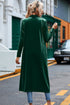 Plush Velvet Shawl Collar Open Front Duster Cardigan