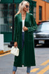 Plush Velvet Shawl Collar Open Front Duster Cardigan