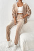 Plush Velvet Zipped Top And Jogger Pant Set