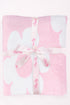 Plush Vintage Floral Print Square Flannel Blanket