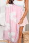 Plush Vintage Floral Print Square Flannel Blanket