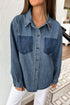 Pocket Detail Button Down Denim Casual Shirt