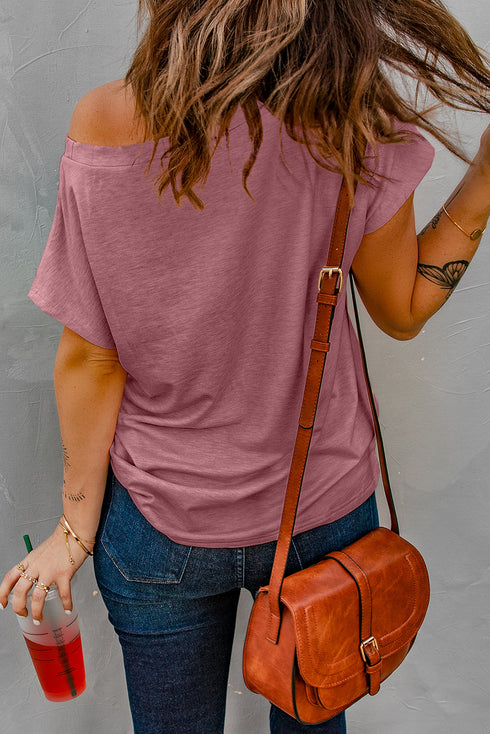 Pocketed Tee With Side Slits