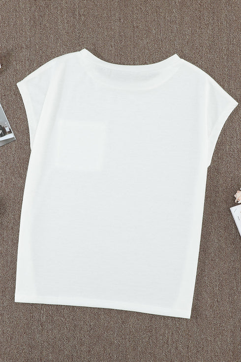 Pocketed Tee With Side Slits