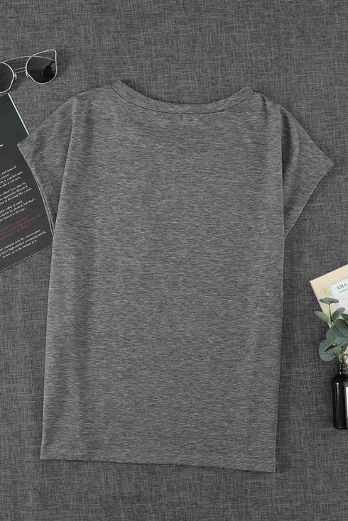 Pocketed Tee With Side Slits