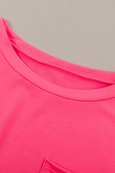 Pocketed Tee With Side Slits