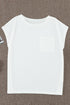 Pocketed Tee With Side Slits
