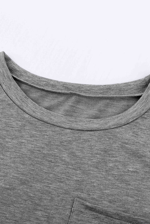 Pocketed Tee With Side Slits