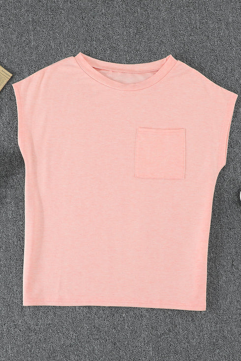 Pocketed Tee With Side Slits