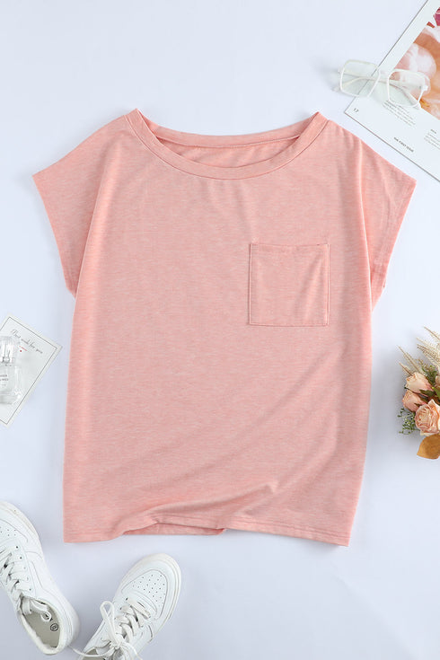 Pocketed Tee With Side Slits