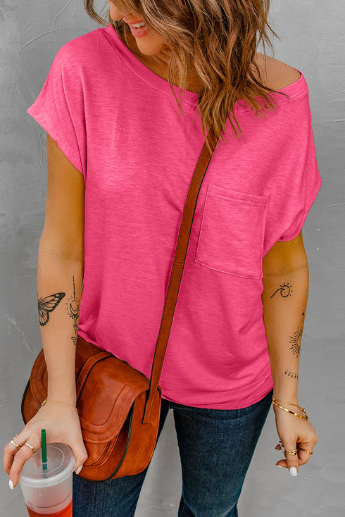 Pocketed Tee With Side Slits