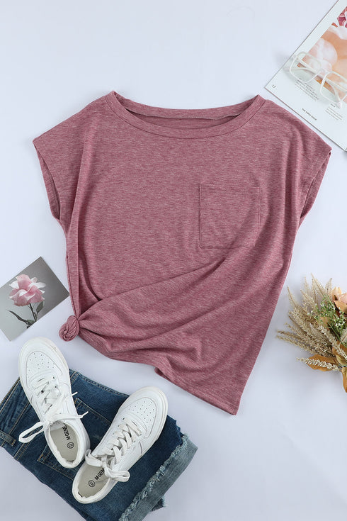 Pocketed Tee With Side Slits