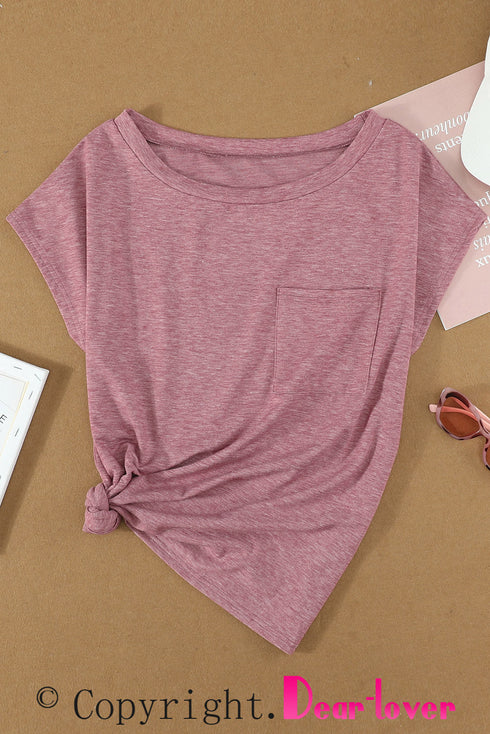 Pocketed Tee With Side Slits