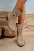 Pointed Toe Western Star Block Heel Boots