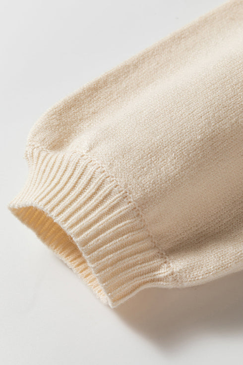 Pointelle Cable Knit Button Front Long Sleeve Cardigan