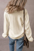 Pointelle Cable Knit Button Front Long Sleeve Cardigan