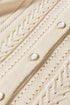 Pointelle Cable Knit Button Front Long Sleeve Cardigan