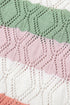 Pointelle Knit Flutter Sleeve Mixed Media Top