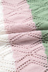 Pointelle Knit Flutter Sleeve Mixed Media Top