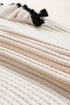 Pointelle Knit Flutter Sleeve Textured Crew Neck Top