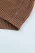 Pointelle Sleeve Ribbed V Neck Button Front Cardigan