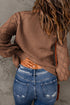 Pointelle Sleeve Ribbed V Neck Button Front Cardigan