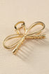Polished Alloy Bow Knot Hair Claw Clip