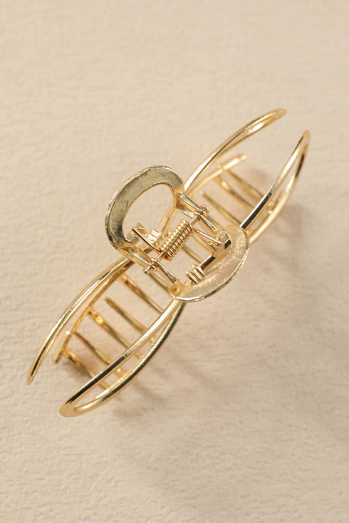 Polished Alloy Bow Knot Hair Claw Clip