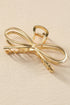 Polished Alloy Bow Knot Hair Claw Clip