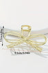 Polished Alloy Bow Knot Hair Claw Clip