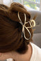 Polished Alloy Bow Knot Hair Claw Clip